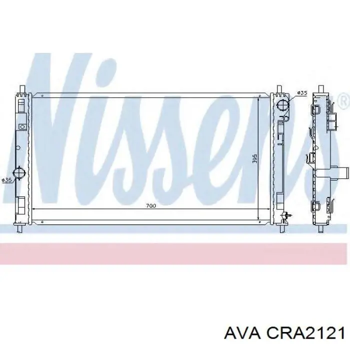 CRA2121 AVA радіатор охолодження двигуна