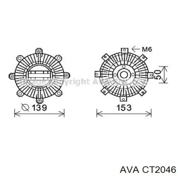 Радіатор охолодження AVA CT2046