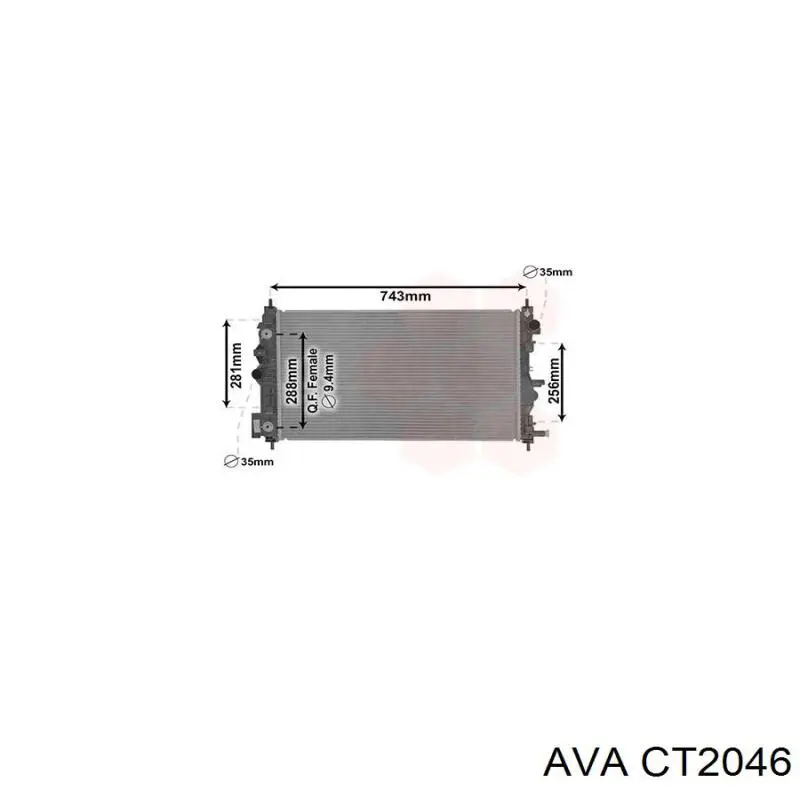 Радіатор основний AVA CT2046 ціна, від 92.73 USD