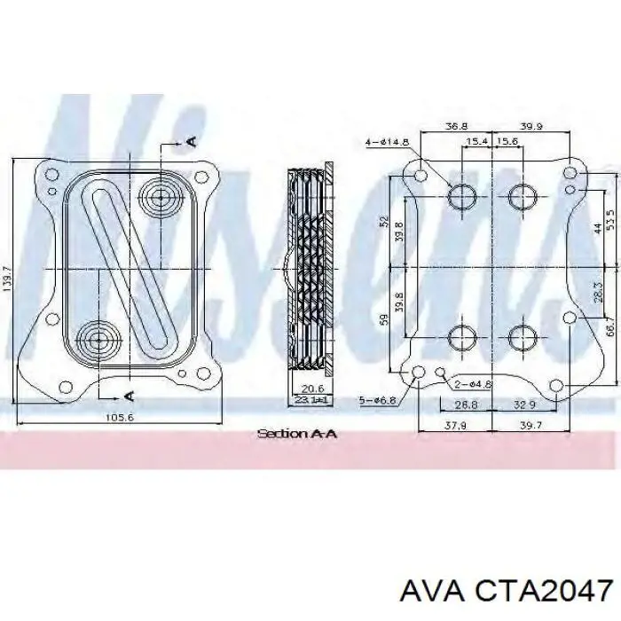 Радіатор основний AVA CTA2047 ціна, від 113.59 USD