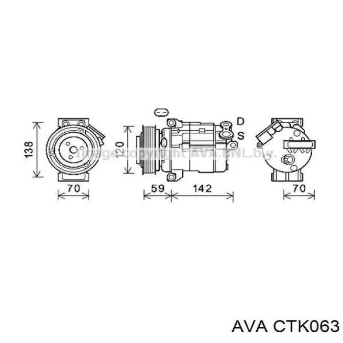 Купити CTK063 AVA Компресор кліматичної установки