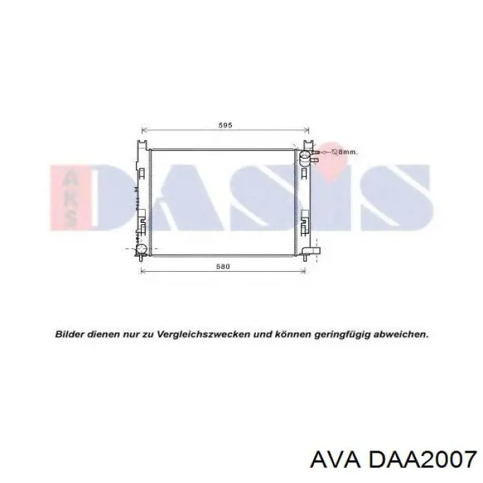Купити DAA2007 AVA Радіатор двигуна