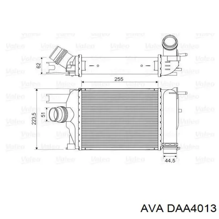 Радіатор интеркуллера DAA4013 AVA