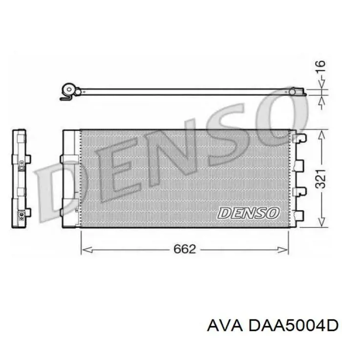 Купити DAA5004D AVA Радіатор системи охолодження кондиціонера