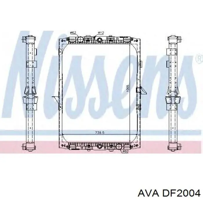 Радіатор основний AVA DF2004 ціна, від 330.52 USD