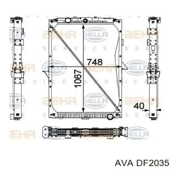 Радіатор охолодження двигуна DF2035 AVA