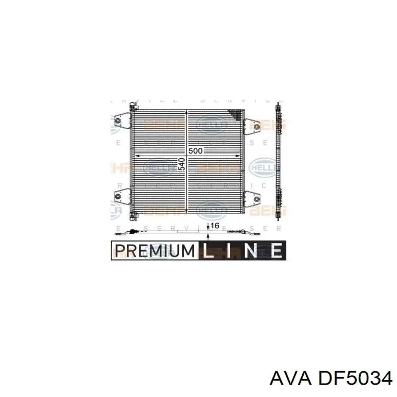 Радіатор охолодження кондиціонера AVA DF5034
