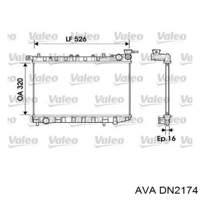 Радіатор основний AVA DN2174 ціна, від 68.75 USD