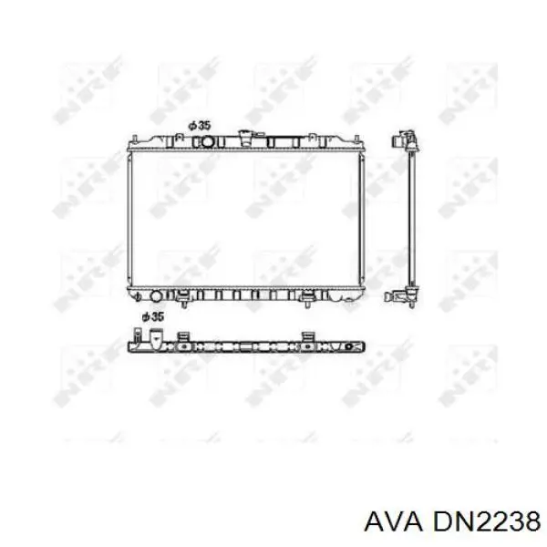 DN2238 AVA радіатор охолодження двигуна