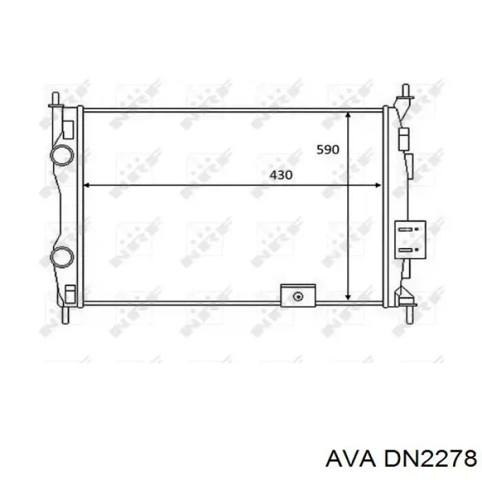 DN2278 AVA радіатор охолодження двигуна