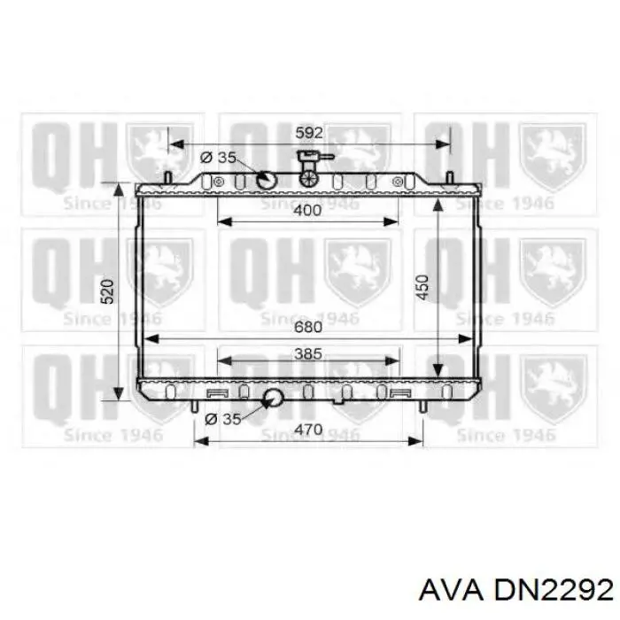 Радіатор основний AVA DN2292 ціна, від 124.45 USD