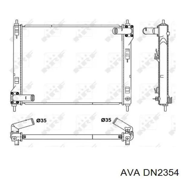 Радіатор основний AVA DN2354 ціна, від 99.97 USD