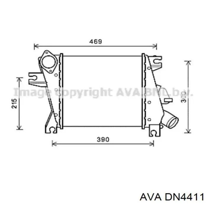 Купити DN4411 AVA Радіатор интеркуллера