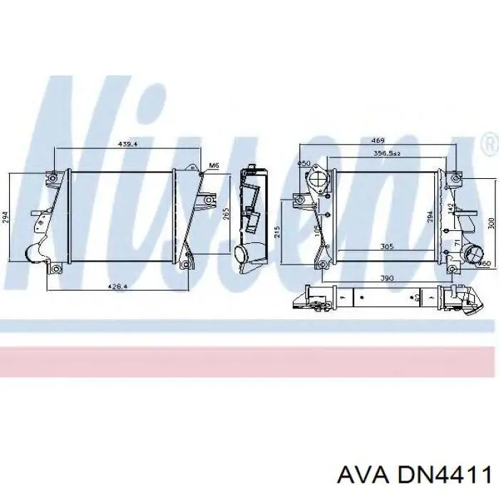 Система охолодження наддувочного повітря AVA DN4411 ціна, від 176.60 USD