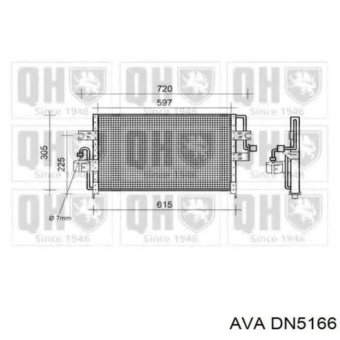 DN5166 AVA радіатор кондиціонера