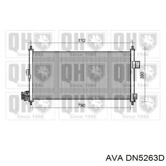 Купити DN5263D AVA Радіатор системи охолодження кондиціонера