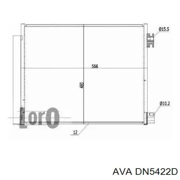 Купити DN5422D AVA Радіатор системи охолодження кондиціонера