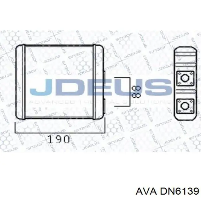 Радіатор пічки (обігрівача) DN6139 AVA