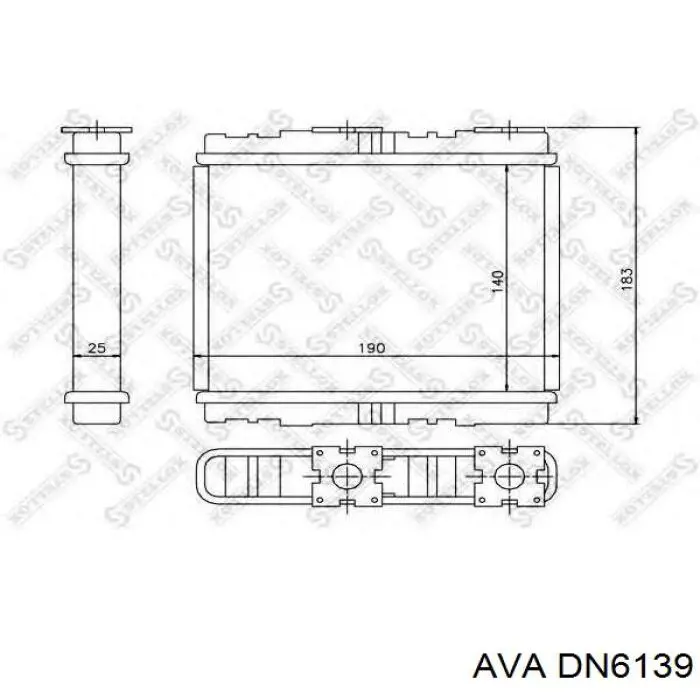 Радіатор пічки (обігрівача) AVA DN6139 ціна, від 33.00 USD