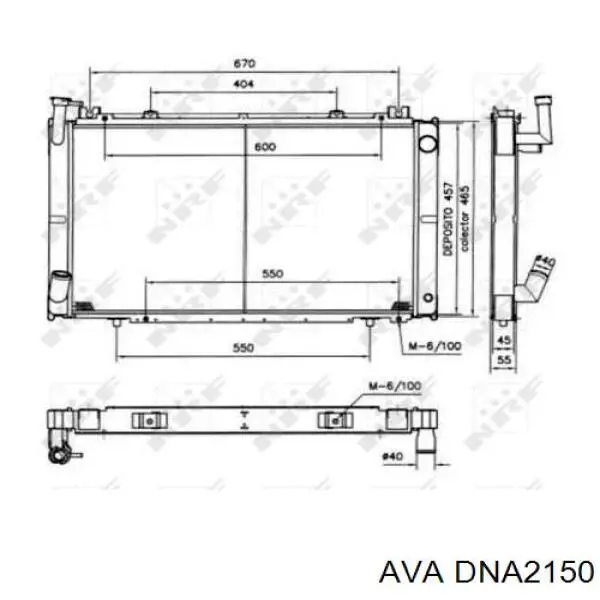 Купити DNA2150 AVA Радіатор двигуна