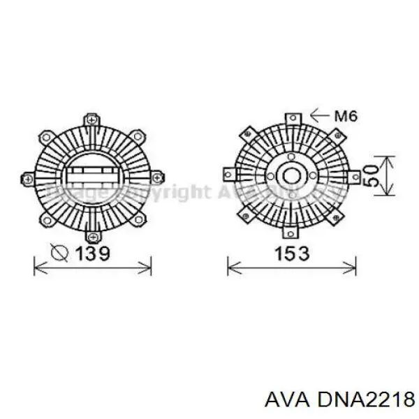 Радіатор охолодження AVA DNA2218