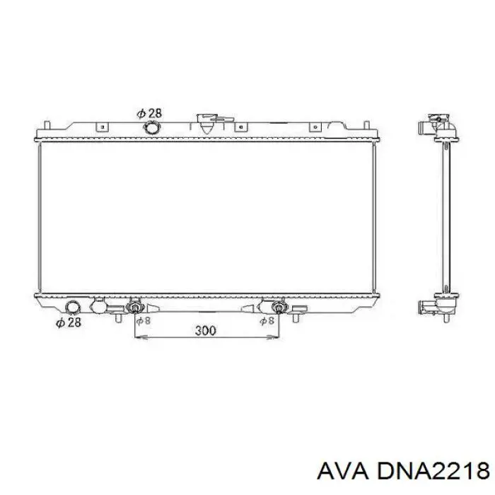 Купити DNA2218 AVA Радіатор двигуна