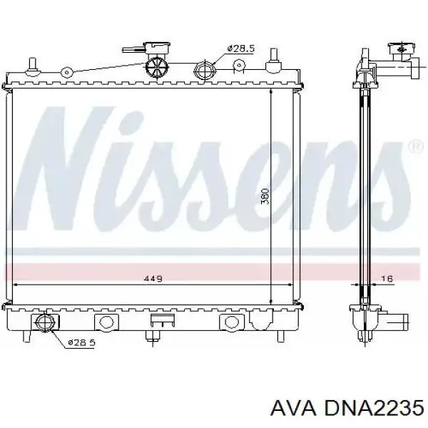 Радіатор DNA2235 AVA