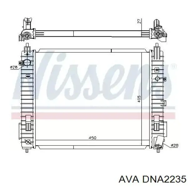 Радіатор охолодження AVA DNA2235