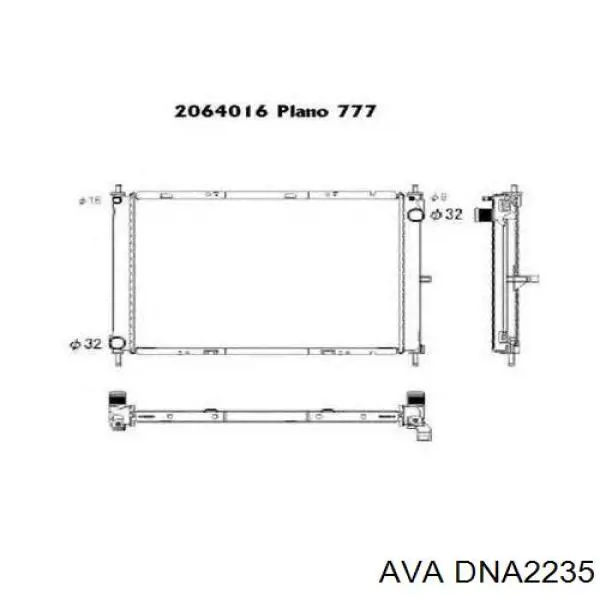 DNA2235 AVA радіатор охолодження двигуна