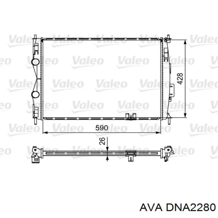 DNA2280 AVA радіатор охолодження двигуна