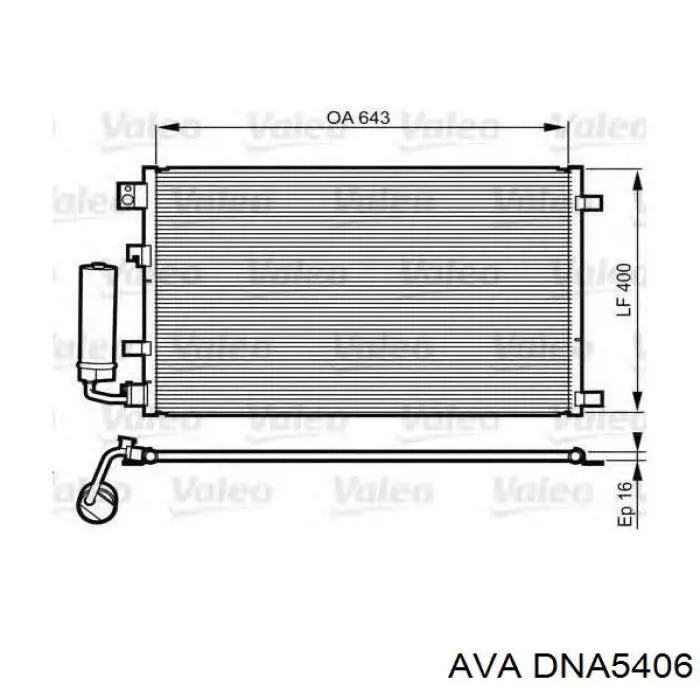 DNA5406 AVA радіатор кондиціонера