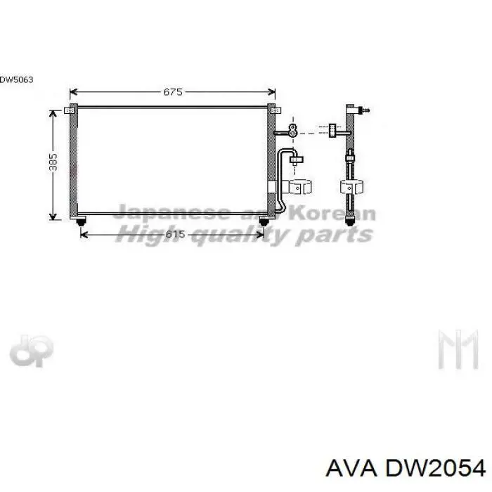 Купити DW2054 AVA Радіатор двигуна