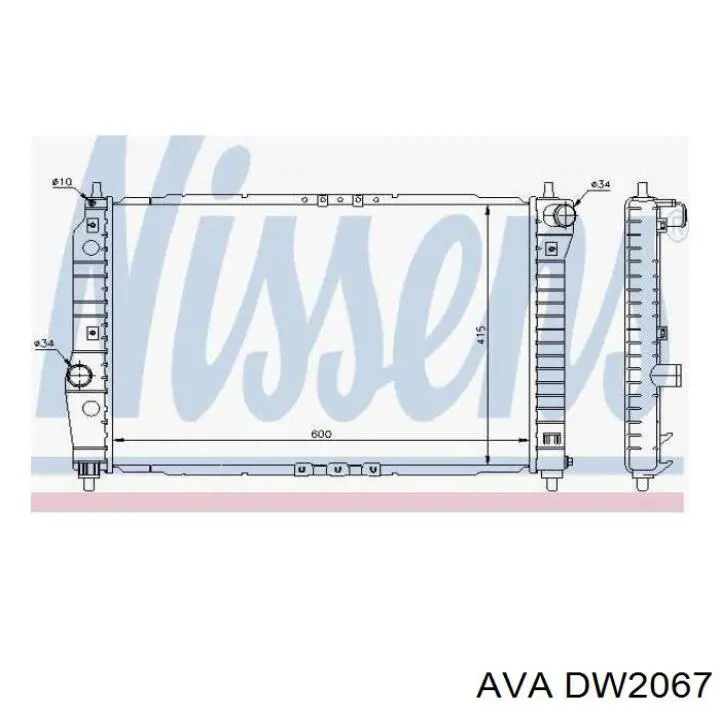 Радіатор основний AVA DW2067 ціна, від 56.68 USD
