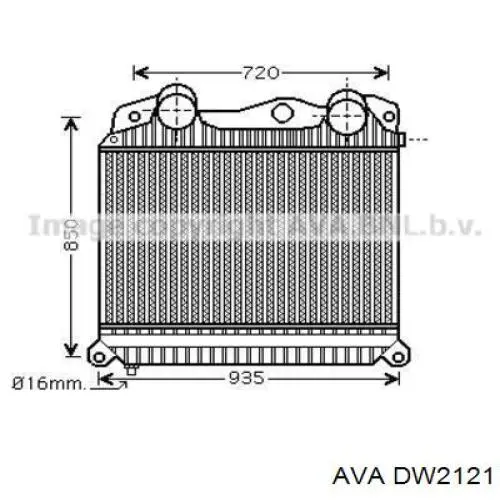 DW2121 AVA радіатор охолодження двигуна