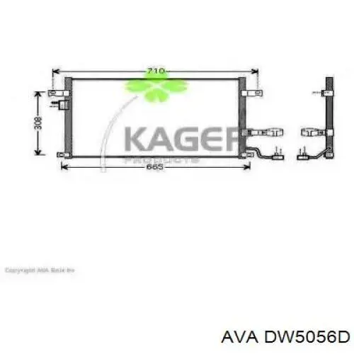 Радіатор кондиціонера DW5056D AVA