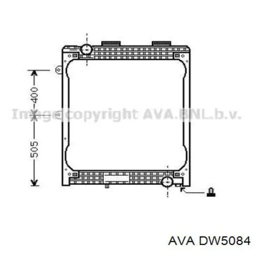 Радіатор охолодження кондиціонера AVA DW5084