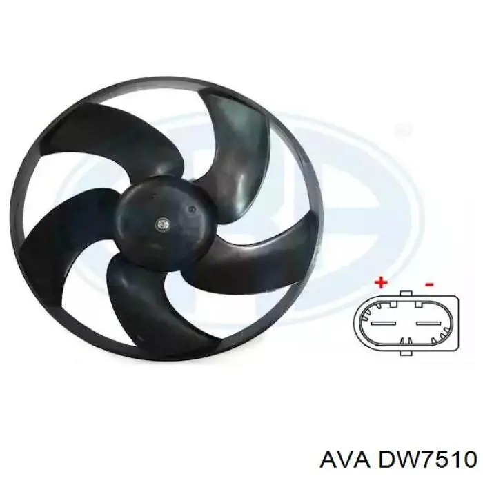 DW7510 AVA Електровентилятор кондиціонера в зборі (двигун + крильчатка)