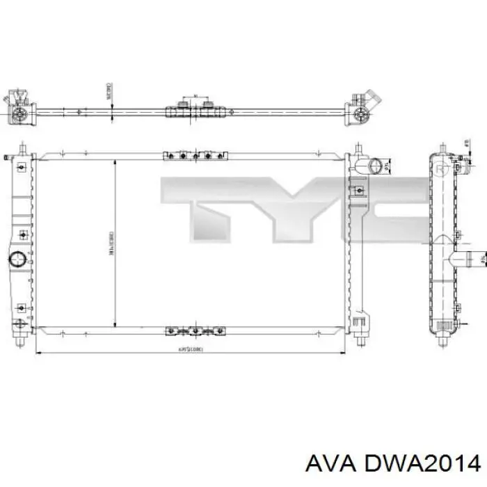 Купити DWA2014 AVA Радіатор двигуна