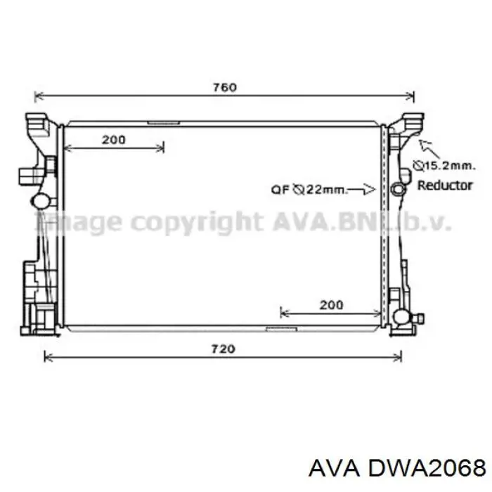 Радіатор DWA2068 AVA