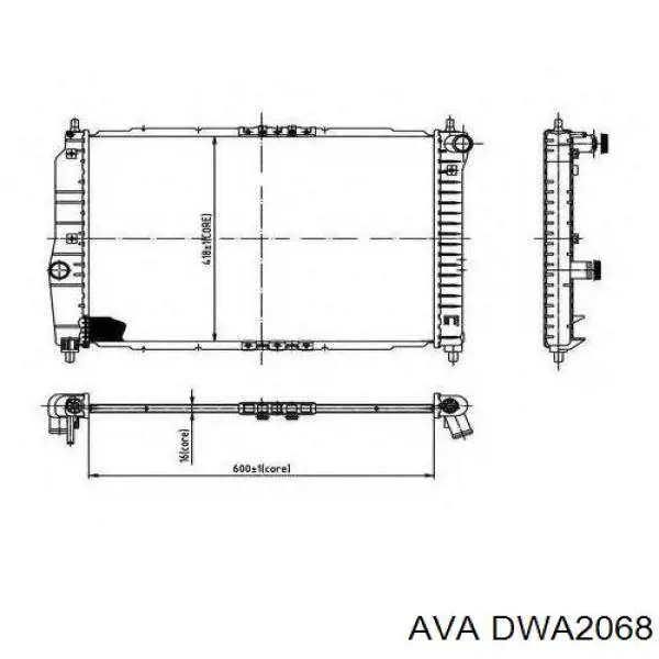 Радіатор основний AVA DWA2068 ціна, від 82.10 USD