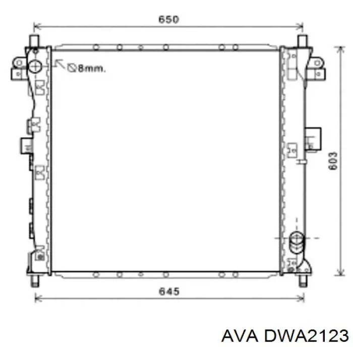 Радіатор основний AVA DWA2123 ціна, від 123.75 USD