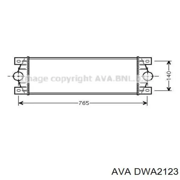 Радіатор охолодження двигуна DWA2123 AVA