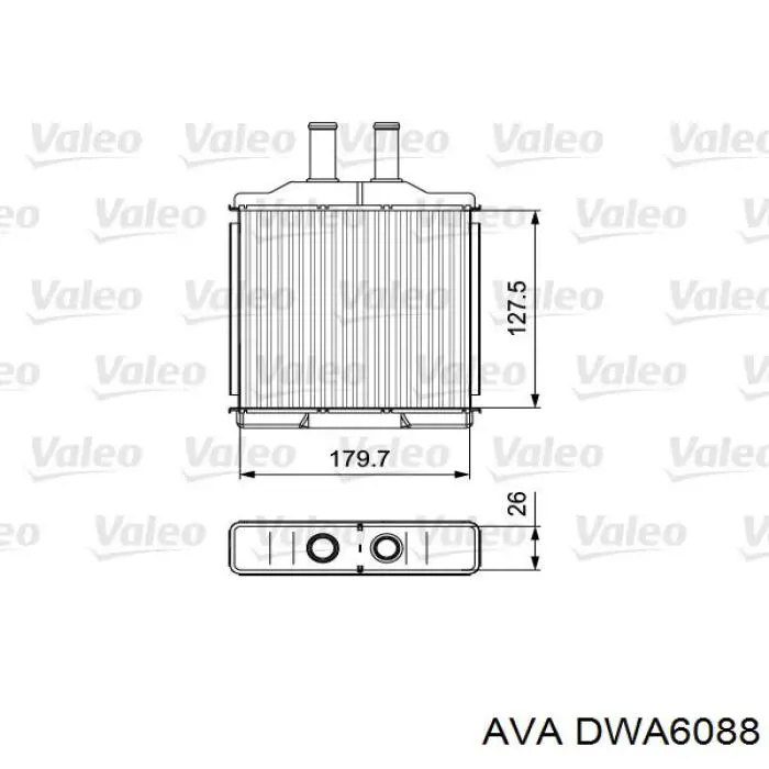 DWA6088 AVA радіатор пічки (обігрівача)