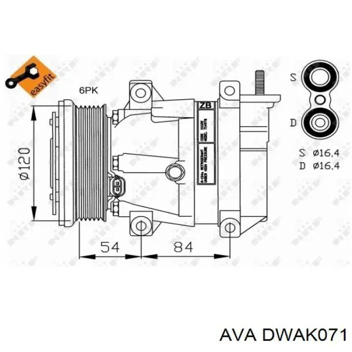 DWAK071 AVA компресор кондиціонера