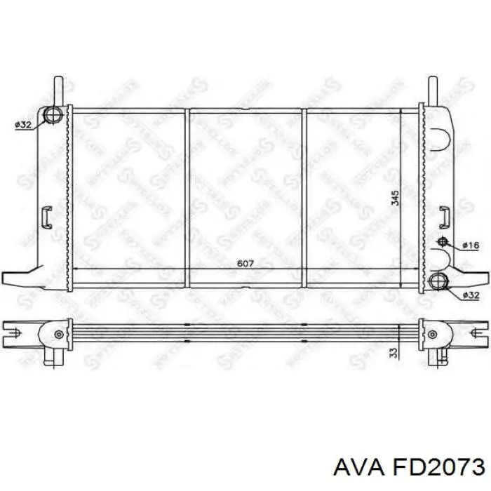 Радіатор 6148831 Ford