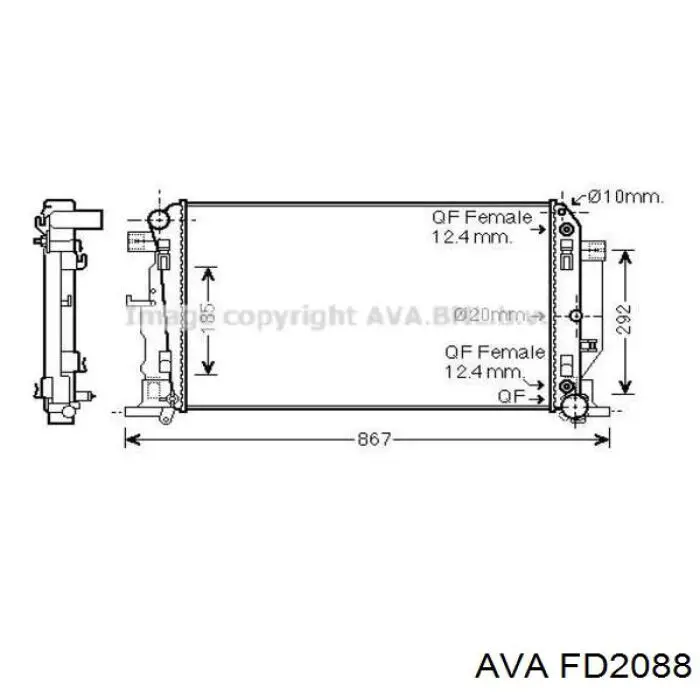 Радіатор 7139157 Ford