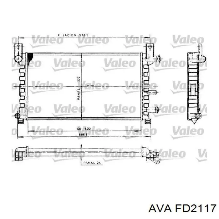 Радіатор FD2117 AVA