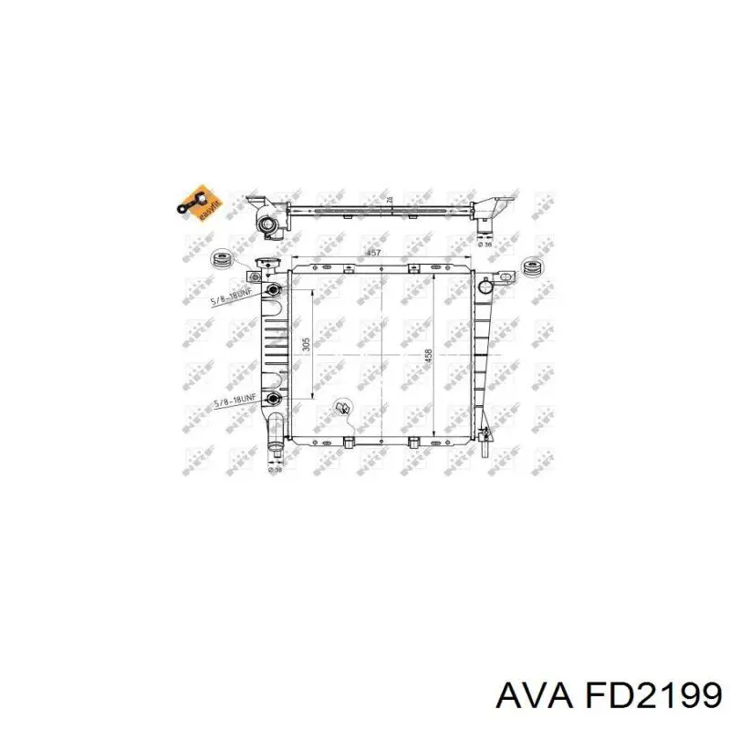 Радіатор охолодження двигуна FD2199 AVA