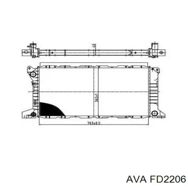 Радіатор основний AVA FD2206 ціна, від 115.13 USD
