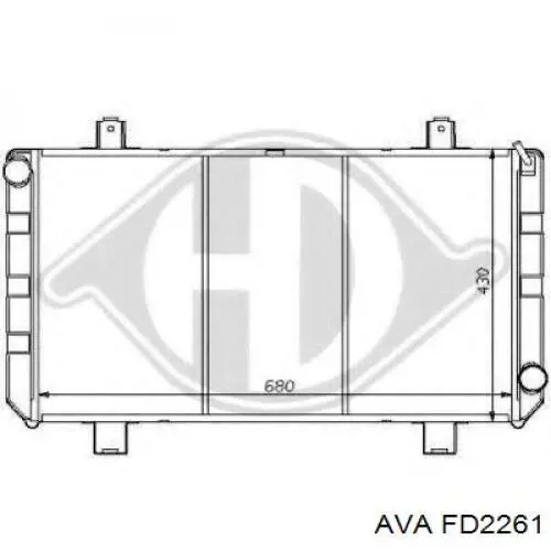 FD2261 AVA радіатор охолодження двигуна